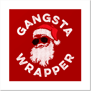 Gangsta Wrapper Christmas Santa Posters and Art